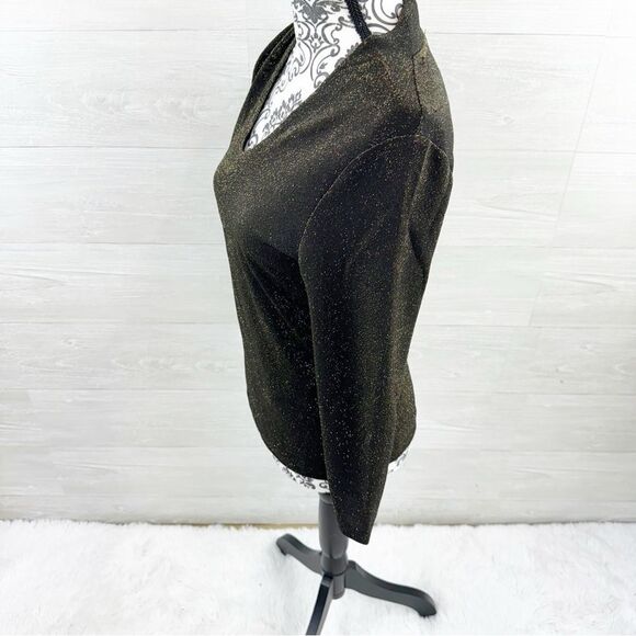 Hobbs London Metallic Shimmer Scoop Neck Top - Picture 4 of 9